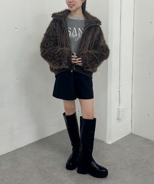 archives（アルシーヴ） ブルゾン アウター ZIPミックスファー