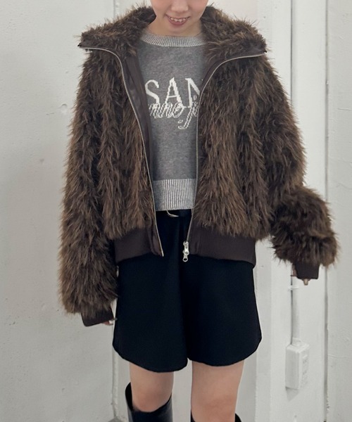 archives（アルシーヴ） ブルゾン アウター ZIPミックスファー