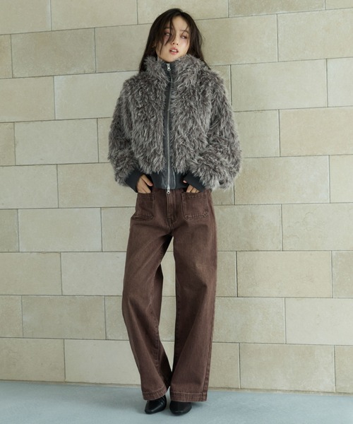 archives（アルシーヴ） ブルゾン アウター ZIPミックスファー