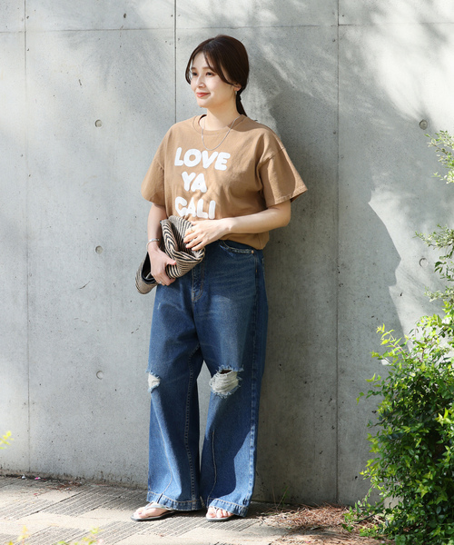 「sloppy」 半袖Tシャツ FREE ブラック系その他 レディース_画像6