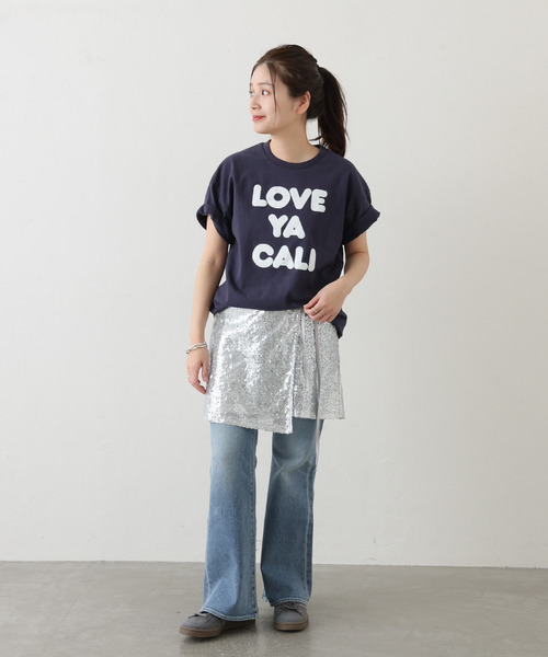 「sloppy」 半袖Tシャツ FREE ブラック系その他 レディース_画像9