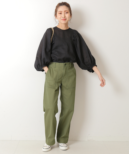 「Spick & Span」 7分袖ブラウス FREE ブラック レディース_4