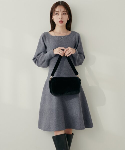 natural couture ワンピース 「ako」前後2WAYミニワンピース