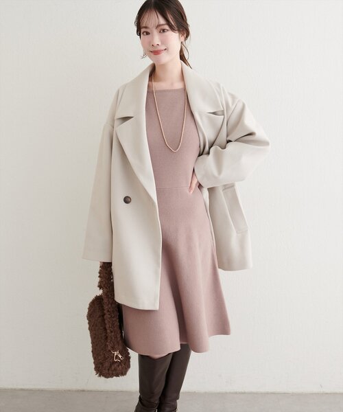 natural couture ワンピース 「ako」前後2WAYミニワンピース