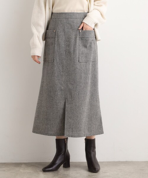 grvr grove スカートパンツ grove（グローブ） スカート クラシカルツイード Aラインスカート