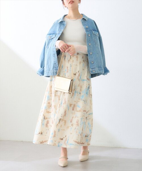 「natural couture」 長袖ニット FREE グレイッシュベージュ レディース_画像7