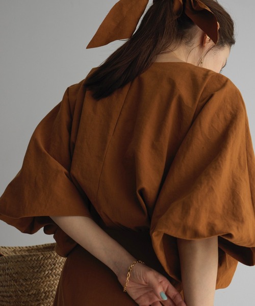 「LA LIGNE ROPE'」 7分袖ワンピース 0 ブラック レディース_画像3