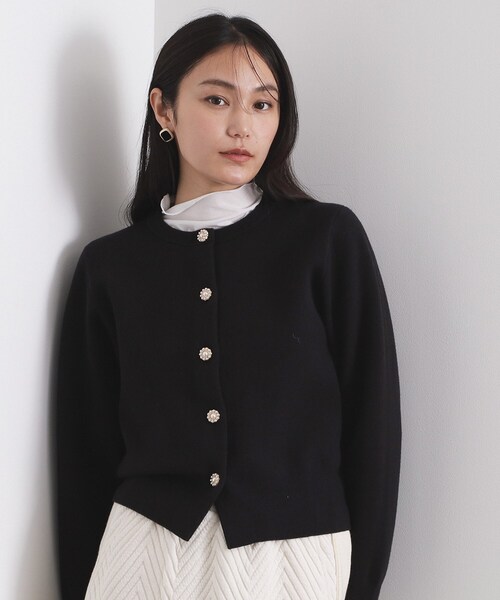 OPAQUE.CLIP（オペークドットクリップ） カーディガン フェイクパール