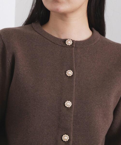 OPAQUE.CLIP（オペークドットクリップ） カーディガン フェイクパール