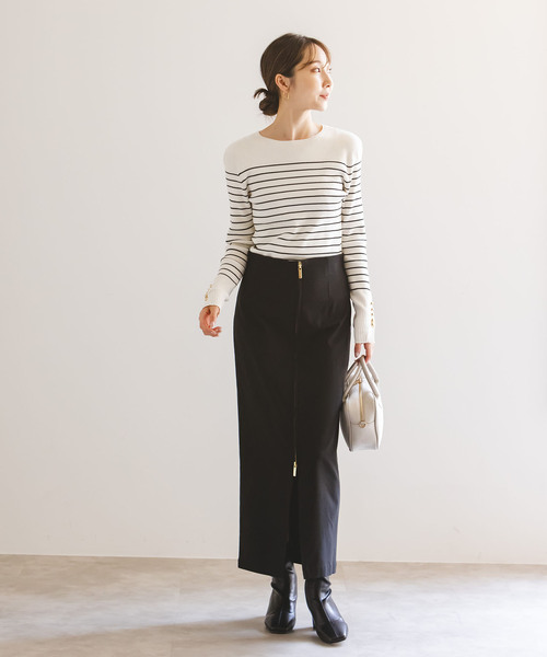 Noble 38 スカート NOBLE（ノーブル） ロングスカート 38 グレー レディース : ZOZOTOWN