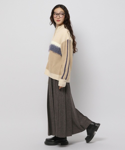 niko and…（ニコアンド） カーディガン フェザー＆ラインZIP