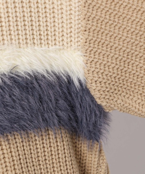 niko and…（ニコアンド） カーディガン フェザー＆ラインZIP