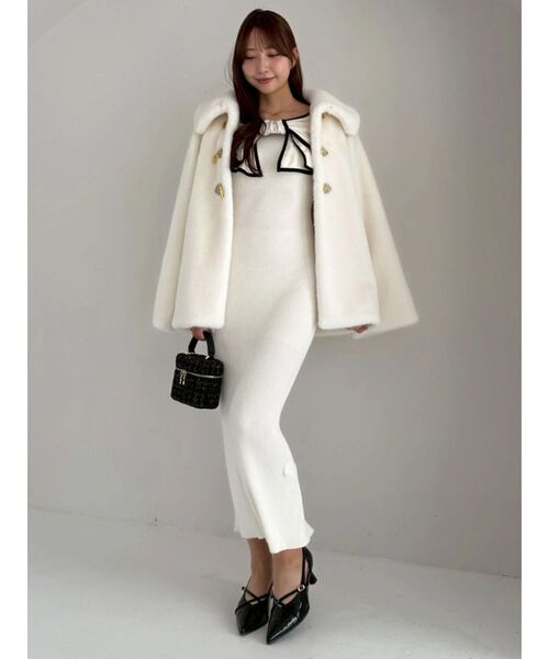 dazzlin（ダズリン） ワンピース パイピングリボンニットワンピース