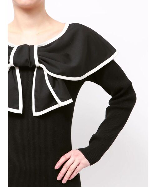 dazzlin（ダズリン） ワンピース パイピングリボンニットワンピース