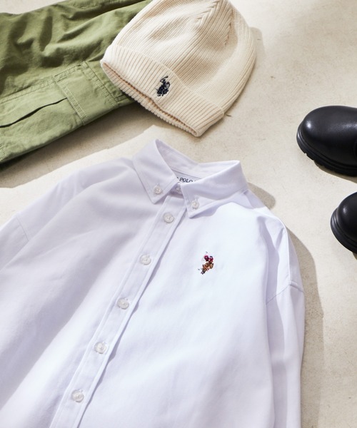 「U.S. POLO ASSN.」 「KIDS」長袖シャツ 120 イエロー キッズ_画像9