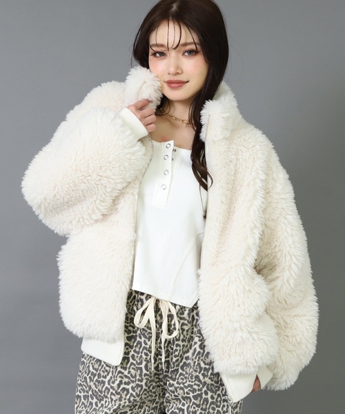 ANAP（アナップ） ブルゾン アウター ボリューム プードル ファー