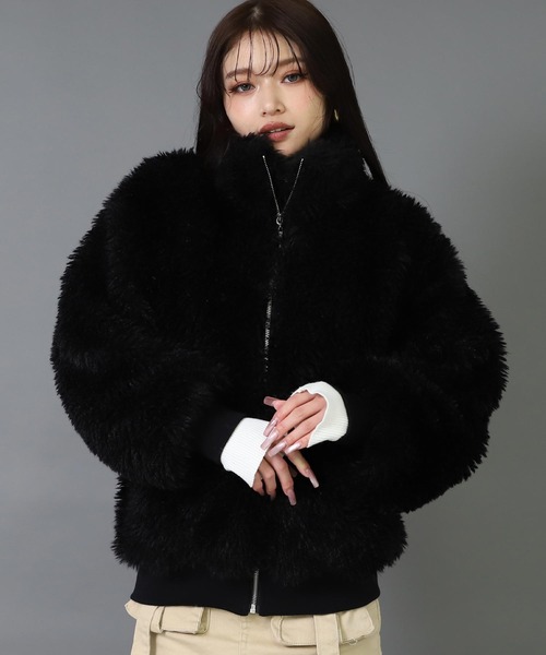 ANAP（アナップ） ブルゾン アウター ボリューム プードル ファー