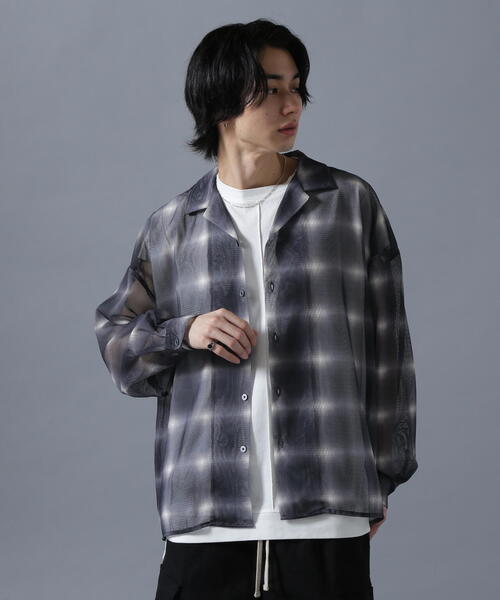 「DANKE SCHON」 長袖シャツ M ブラック メンズ_画像3