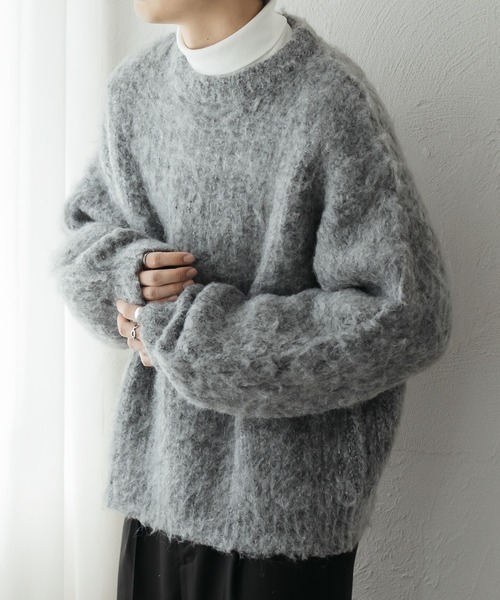 「epnok」 長袖ニット LARGE グレー メンズ_画像3