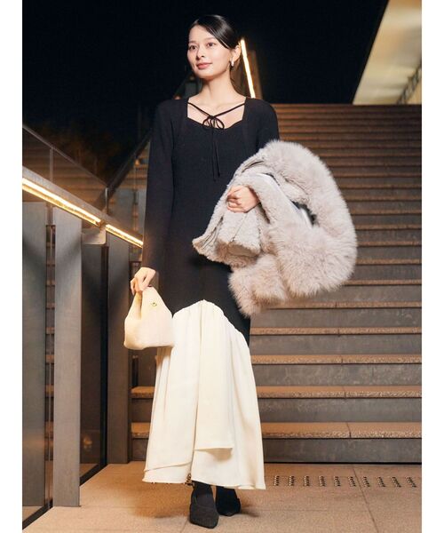 ラグナムーン ドッキングフレアワンピース LAGUNAMOON（ラグナムーン） ワンピース 「柳橋唯コラボ」2WAY