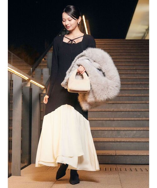 LAGUNAMOON（ラグナムーン） ワンピース ボレロレイヤードニット