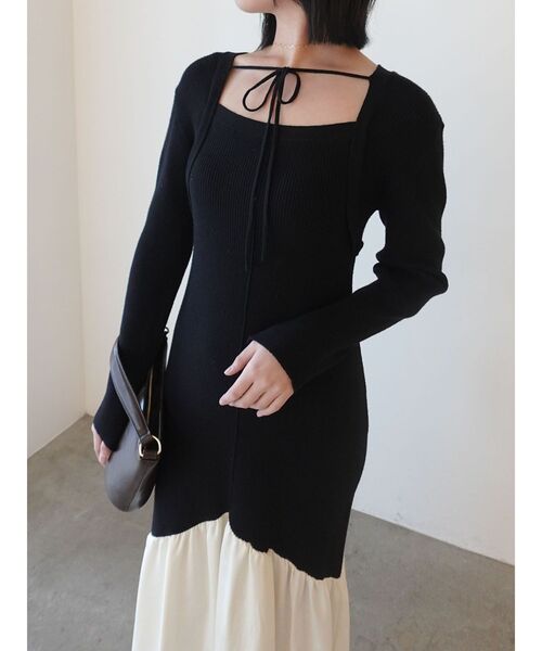 LAGUNAMOON（ラグナムーン） ワンピース ボレロレイヤードニット