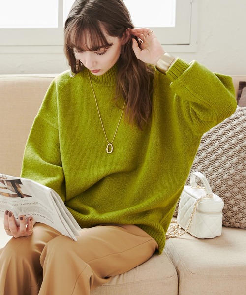 「ANGIE」 長袖ニット FREE ベージュ レディース_画像5