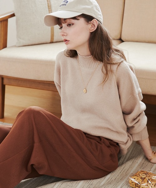 「ANGIE」 長袖ニット FREE ベージュ レディース_画像6