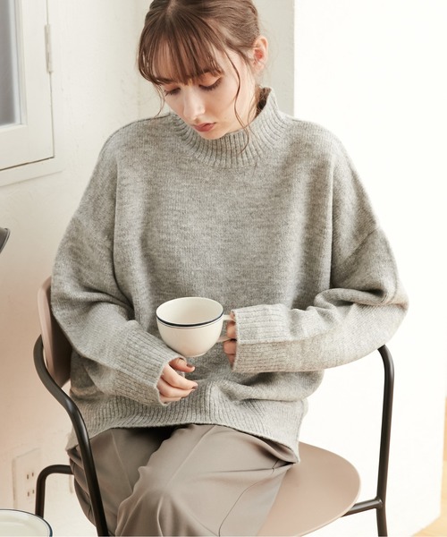 「ANGIE」 長袖ニット FREE ベージュ レディース_画像7