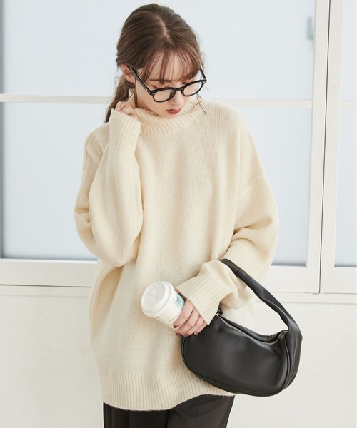 「ANGIE」 長袖ニット FREE ベージュ レディース_画像10