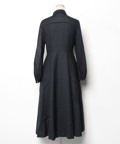 「ANAYI」 長袖ワンピース 36 ネイビー レディース_画像2