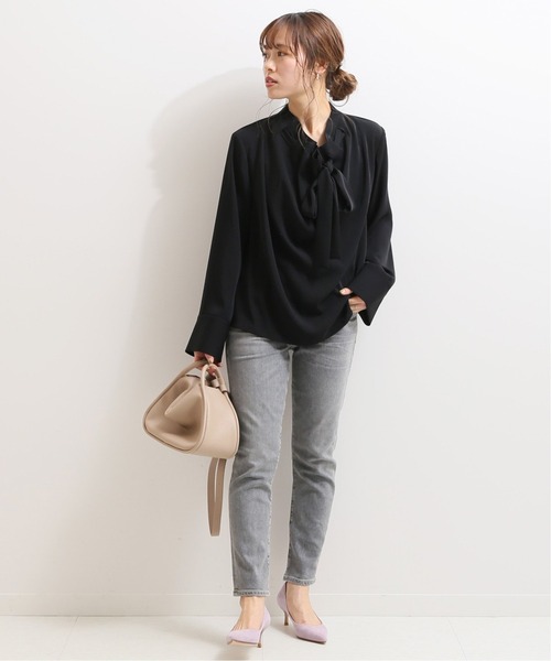 「NOBLE」 長袖ブラウス - ベージュ レディース_画像2