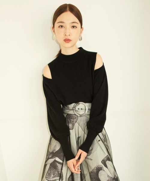 「SNIDEL」 長袖ニット ONE SIZE ホワイト レディース_画像5