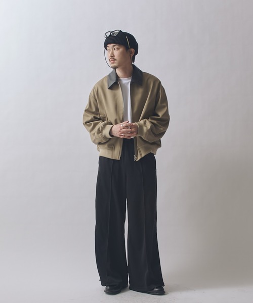 ブルゾン アウター SURJENT ショートジップブルゾン メンズの画像