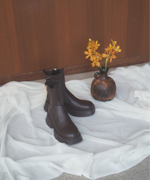 「moi tytto」 ショートブーツ MEDIUM ナチュラル レディース_画像5