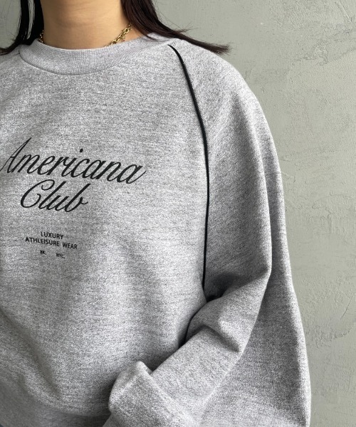 「AMERICANA」 スウェットカットソー ONE SIZE チャコール レディース_画像7