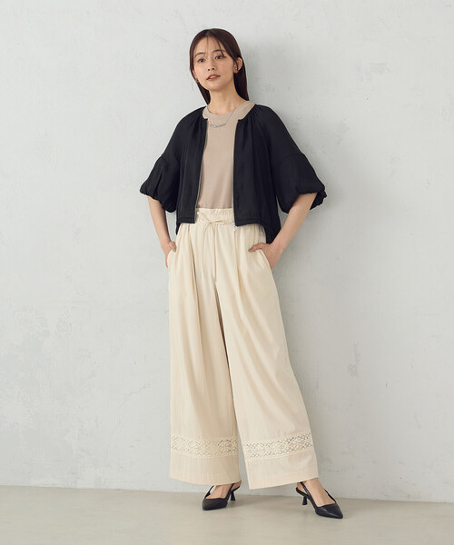 「COMME CA ISM」 カーディガン LARGE ブラック レディース_画像8