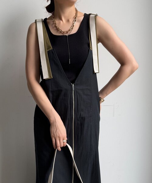 「DouDou」 サロペットスカート FREE ブラック レディース_画像6