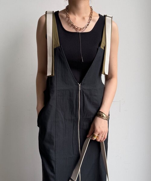 「DouDou」 サロペットスカート FREE ブラック レディース_画像7