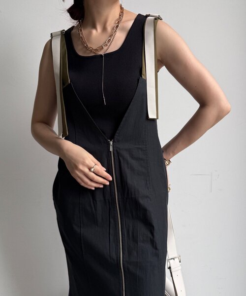 「DouDou」 サロペットスカート FREE ブラック レディース_画像8