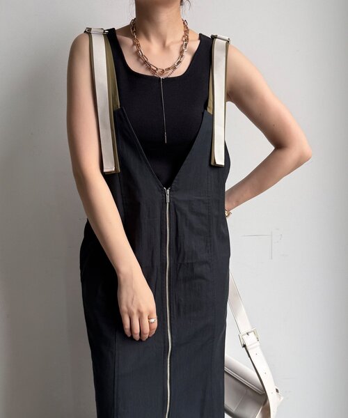 「DouDou」 サロペットスカート FREE ブラック レディース_画像9