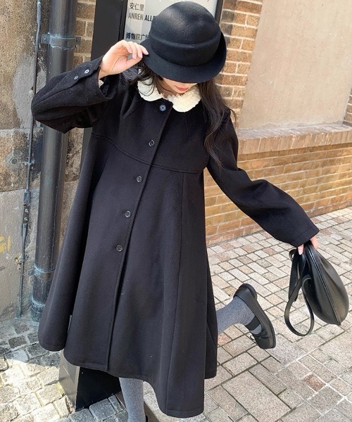 AsRiRe ブラウス シャツ レース襟ヘンリーネック ドットシフォン切替