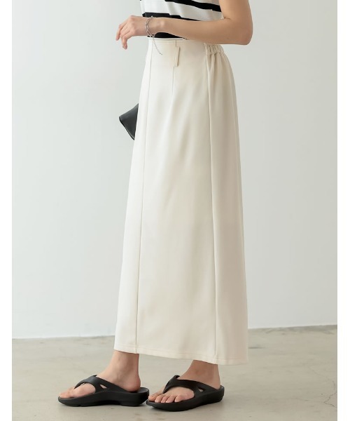 「Re:EDIT」 スカート MEDIUM グレイッシュベージュ レディース_画像6