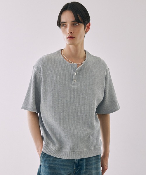 LUENNA tシャツ 「LUENNA」Thermal Henley Neck T-Shirt / サーマル