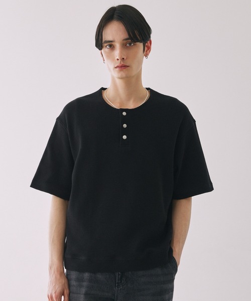 LUENNA tシャツ 「LUENNA」Thermal Henley Neck T-Shirt / サーマル