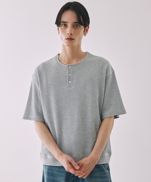 LUENNA tシャツ 「LUENNA」Thermal Henley Neck T-Shirt / サーマル
