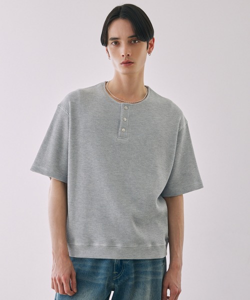 LUENNA tシャツ 「LUENNA」Thermal Henley Neck T-Shirt / サーマル