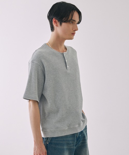 LUENNA tシャツ 「LUENNA」Thermal Henley Neck T-Shirt / サーマル