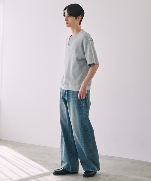 LUENNA tシャツ 「LUENNA」Thermal Henley Neck T-Shirt / サーマル