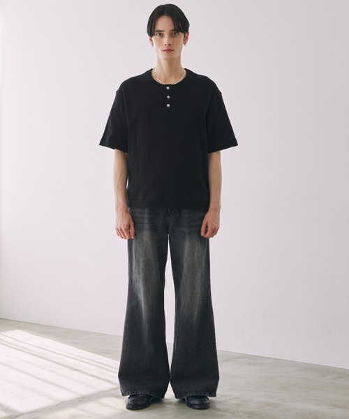 LUENNA tシャツ 「LUENNA」Thermal Henley Neck T-Shirt / サーマル